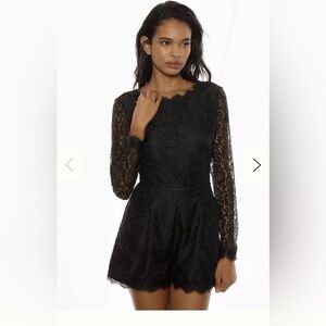 BNWT black lace formal romper- size 10